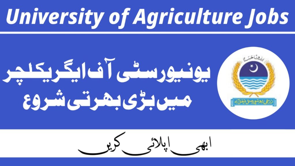 University of Agriculture UAF Management Jobs Dec 2024